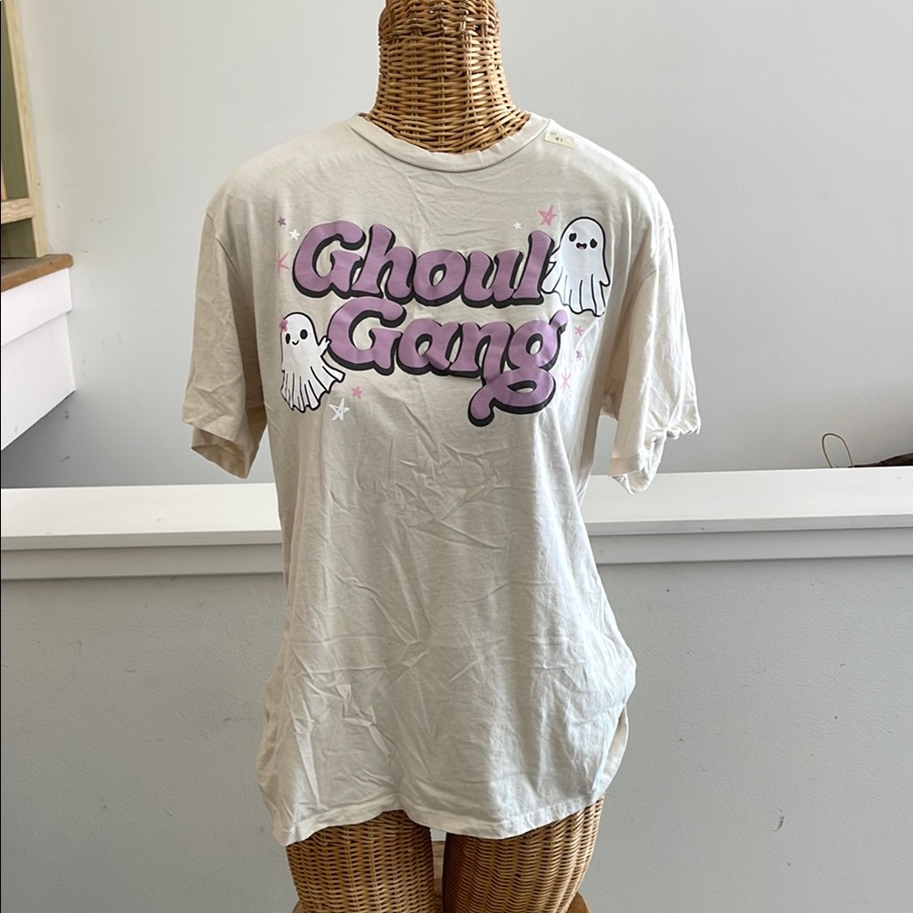 White 'Ghoul Gang' Graphic T-Shirt